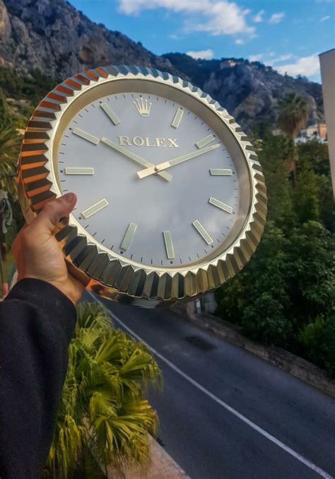 rolex wall clocks|rolex desktop clock.